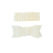 2 Pack Clip Set: Snap Clip and Bow - Pearl