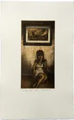Frank Martin  The Stag at Bay 1970  Art Print  Intaglio Etching on zinc plate