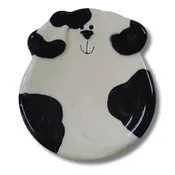 Black Spots Ceramic Dog Dish