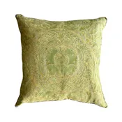 1950s Orsini Fortuny Backed with Pale Chartreuse Velvet (#F062625 | 21 1/2 x 22")