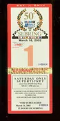 12 Hours Of Sebring Unused Racing Ticket