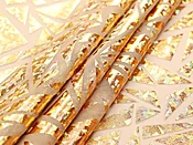 Abstract Metallic Foil Mesh Nude Silver | Wholesale Stretch Fabric