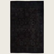 Black Traditional Samsara Wool Rug - 4'1" x 6'2"