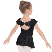 Eurotard Impression Mesh Bow Back Short Sleeve Dance Dress 78285