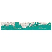Alabama Coastline Map | Wall Art Print on Real Wood
