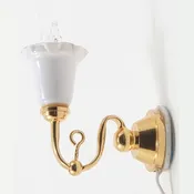 MH636 - White Tulip Wall Sconce