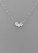 Silver Pickleball Necklace – Dainty Pickleball Paddle Pendant Jewelry for Women