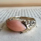 14K Angel Skin Coral Ring