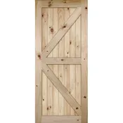 100″ Tall K-Bar V-Grooved Knotty Pine Barn Door Slab