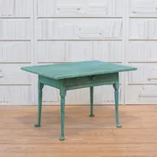 18th C. American Painted Tavern Table with Drawer