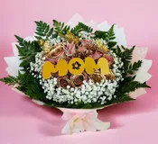 2 DZ OF ROSES WRAPPED IN PAPER PINK