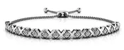 Adjustable Xoxo Lab-Grown Diamond Bracelet with 0.39 ct.(finished) 2mm