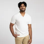 Men's Johnny Collar Sweater Knit Polo