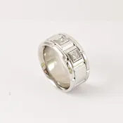 0.98ct tw Men's 14kt White Gold Wedding Band