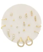 10 Pair Earrings - Stud/Huggie