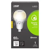Feit 12W LED Speaker Bulb A19 E26 – Bright White, 60W Equivalent, 750 Lumen
