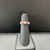0.45 CTW RUBY & DIAMOND YG RING