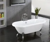 Christa 59-inch Dual Acrylic Bathtub with Claw Feet