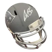 A.J. Brown Autograph Mini Helmet - Slate - Speed - New England Patriots - Beckett Authentication