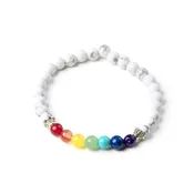 7 Chakra & Howlite Bead Bracelet