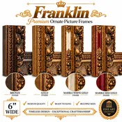 12x18 Ornate Picture Frame - 6-Inch Franklin European Royal Vintage Antique Style Frame