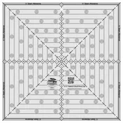 Creative Grids 12-1/2in Square It Up or Fussy Cut Square Quilt Ruler
