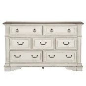 Abbey Park - 7 Drawer Dresser - Antique White