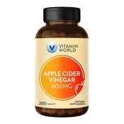 Apple Cider Vinegar 600 mg, Metabolic & Digestive Support, 200 Tablets