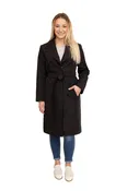 Cloth Raincoat Black 7/8