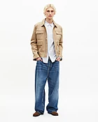 Blouson en coton beige