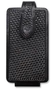 ARIAT BLACK BASKET WEAVE CELL PHONE CASE