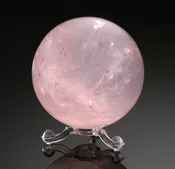 1-1/2" Rose Quartz Sphere w/ Stand