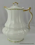 Antique Syracuse China OP Co Chocolate Pot Pink Flower Band "SAMPLE" #56803 Tall