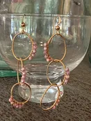3 Ring Gemstone Earrings