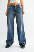 Medium Wash Baggy Straight Leg Jean