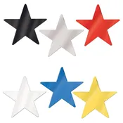 20 Inch Metallic Cardboard Star Cutouts