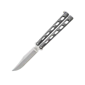Bear & Son 114 Butterfly Knife - Silver Vein - Stainless Steel