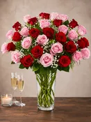 30 Pink and Red Roses — Corner Creations by Dana