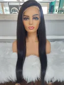 28" Straight 13x6 frontal wig , 180 density natural color
