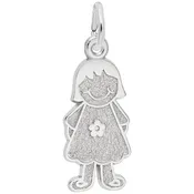 GIRL W/DRESS & FLOWER