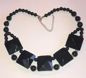 Black Boho Beaded Retro Statement Necklace - $20 - From Vault