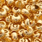 Beadsmith-Findings-3mm Crimp Cover-Gold-Quantity 12