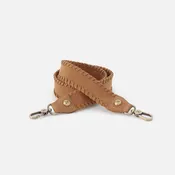 Whipstitch Guitar Strap In Buffed Leather - Whiskey
