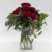 A Dozen Short Stem Roses