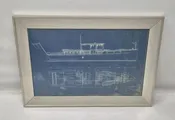 1927 Original Yacht Blueprint from F.D. Lawley of Quincy, Mass