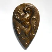 Lion Coat Shield Wall Relief