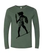 Long Sleeve Tee Resist Feminist Shirt - Heather Forest Cotton, Super Soft