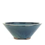 10" Round Tapered Bowl Bonsai Pot - Teal