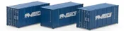 ATH 27789 MACS 20' Container 3-pack HO