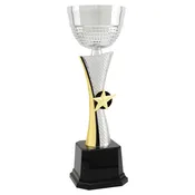 11 3/4″ Silver/Gold Textured Completed Metal Cup Trophy
